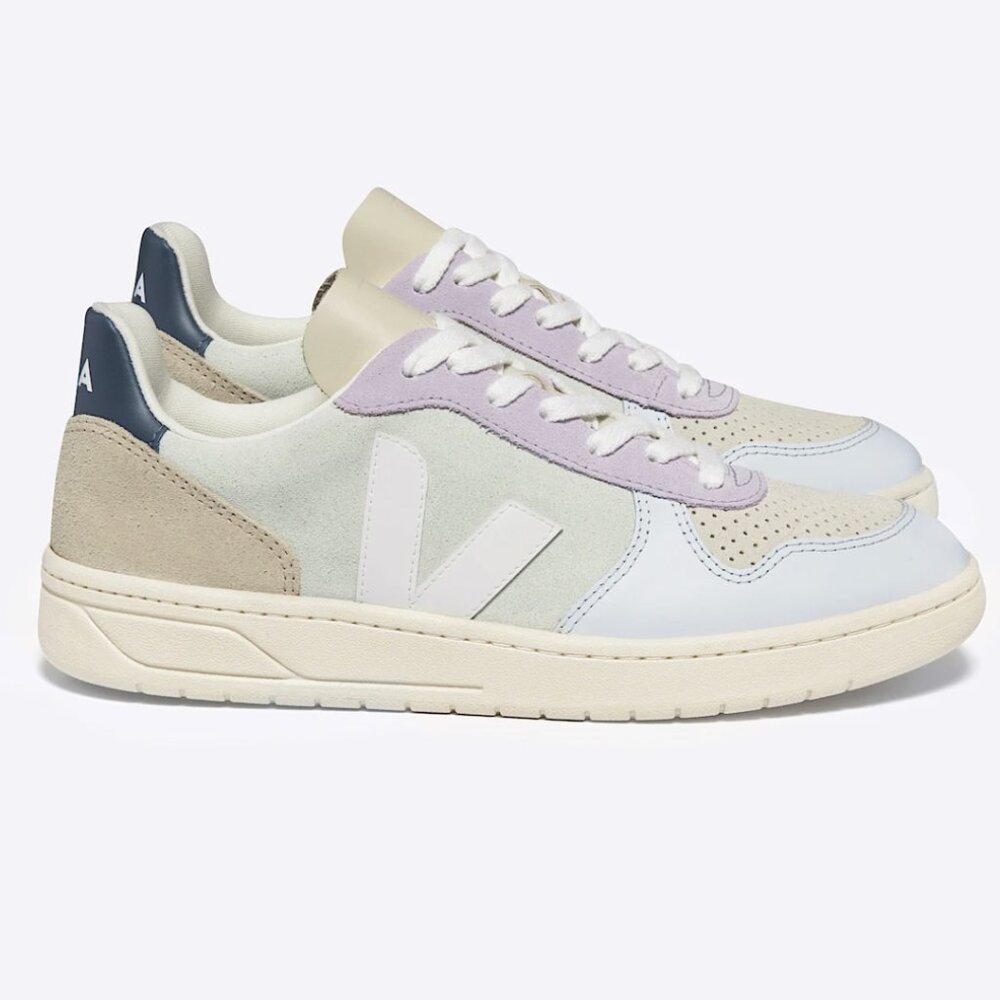 New Veja V-10 SUEDE JADE WHITE MULTICO | Size EUR 37, US 6
